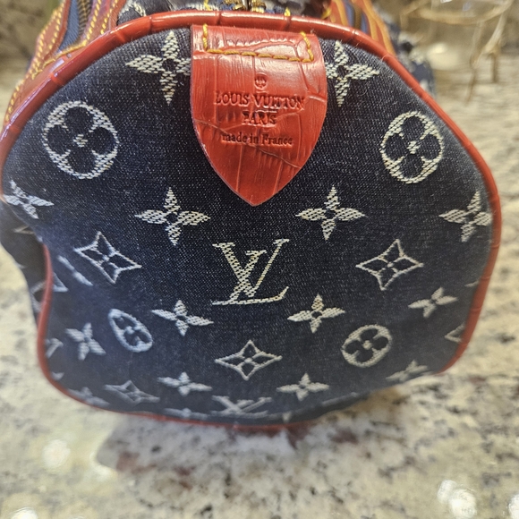 🖤Vintage Stylish Denim and Red Shoulder Bag - Picture 5 of 10